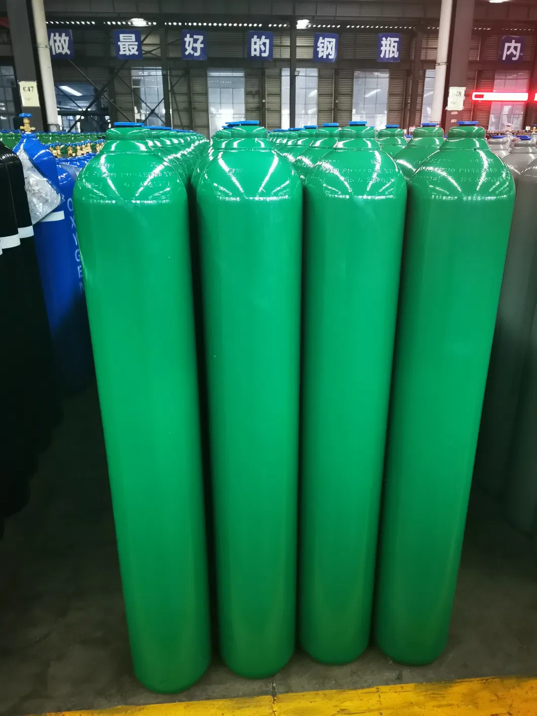 50L 230bar 5.8mm ISO Tped High Pressure Vessel Seamless Steel Oxygen Gas Cylinder