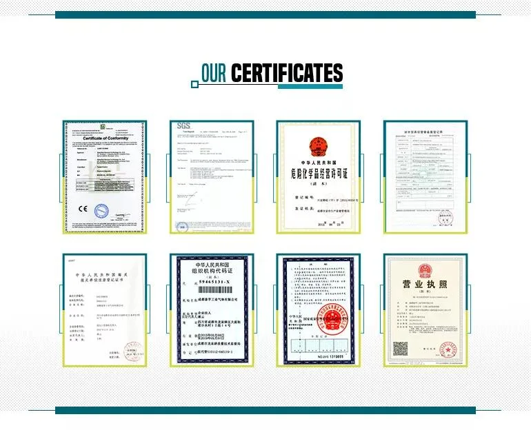 99.5% Industrial Grade H2s Hydrogen Sulfide Gas Filled by Big 1000L Cylinder