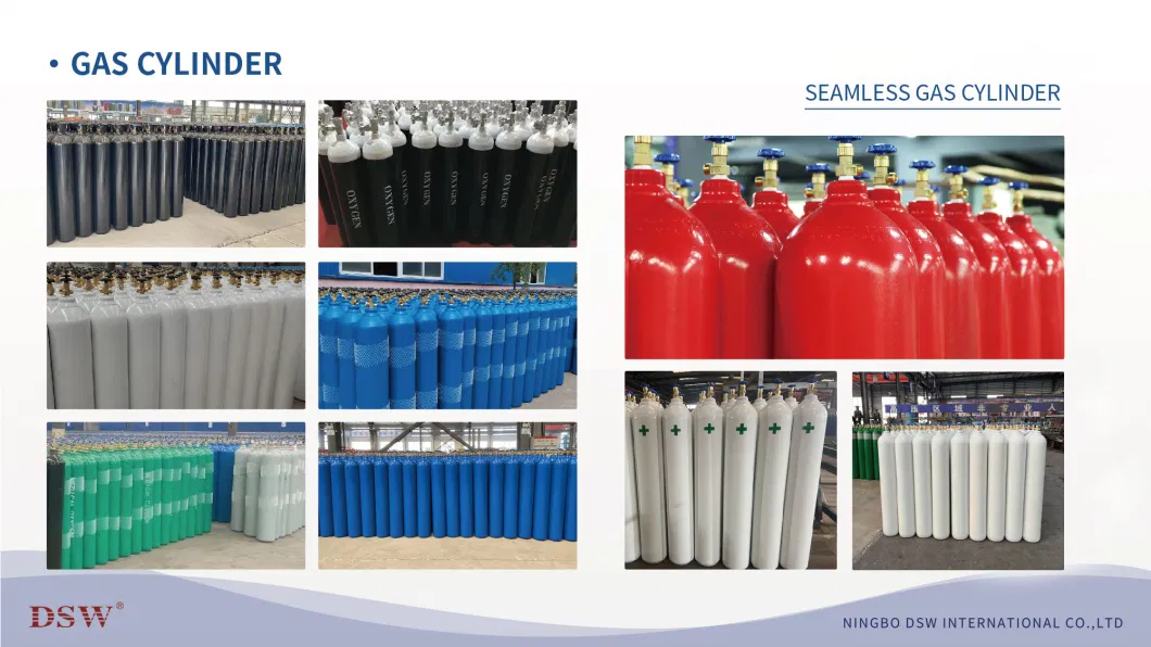 30-68L 200bar Tped/En/CE Certificate Seamless Steel Industrial and Medical Oxygen Gas Cylinder